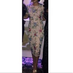 ASOS Maya tall beaded/ embellished floral midi dress